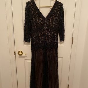"Pisarro Nights" Black Beaded Evening Gown